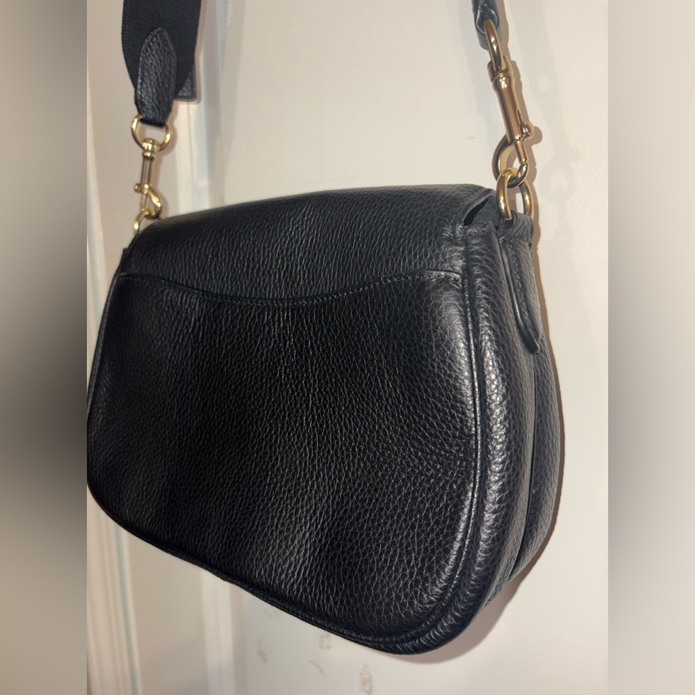 Coach Lucy Crossbody Shoulder Bag Black Pebbled Leather - Picture 6 of 16